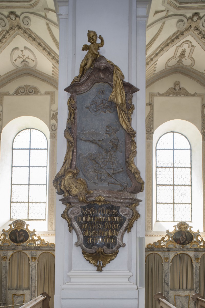 The memorial for Welf VII in the parishchurch St John Baptist, Steingaden photo Bavarian State Department of Monuments and Sites Michael Forstner 11.2017