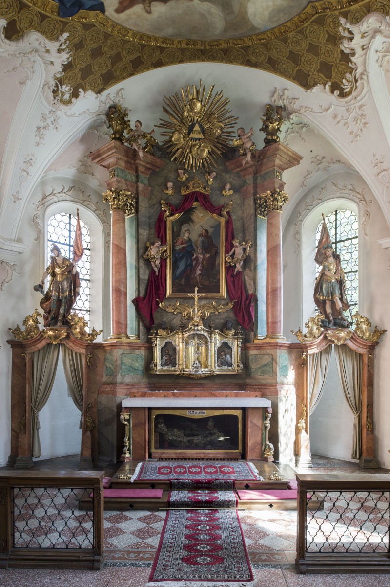 The highaltar in the Marketchurch St Trinity, Grafing photo Bavarian State Office for Monuments and Sites Michael Forstner 12.2017