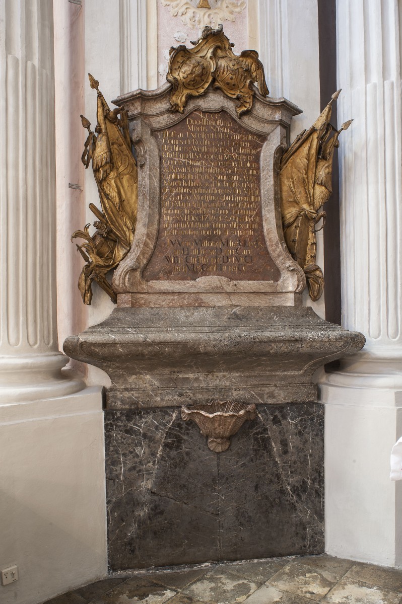 The epitaph for count Gaudentius Rechberg and his wife in the St Trinitychurch, Munich photo Bavarian Office of Monuments and Sites Michael Forstner 01.2018