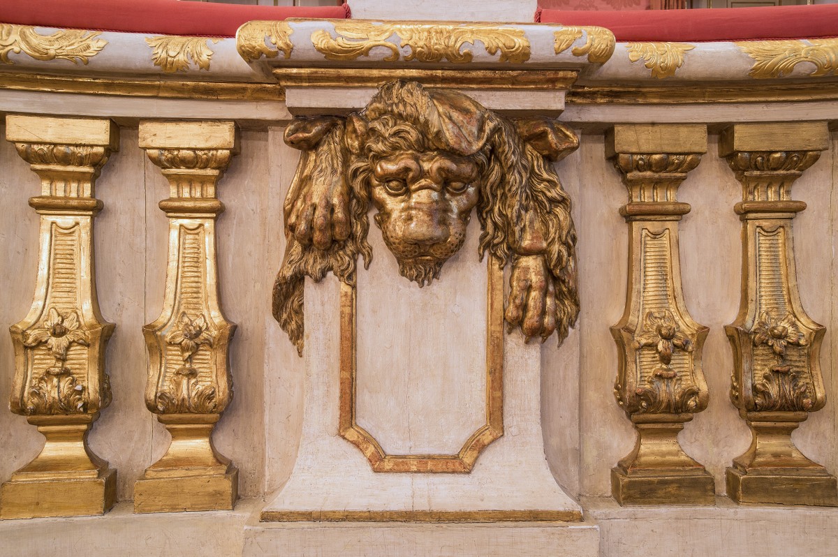 The decoration of the Cuvillié Theatre, Munich photo Bavarian State Office of Monuments and Sites Michael Forstner 05.2018