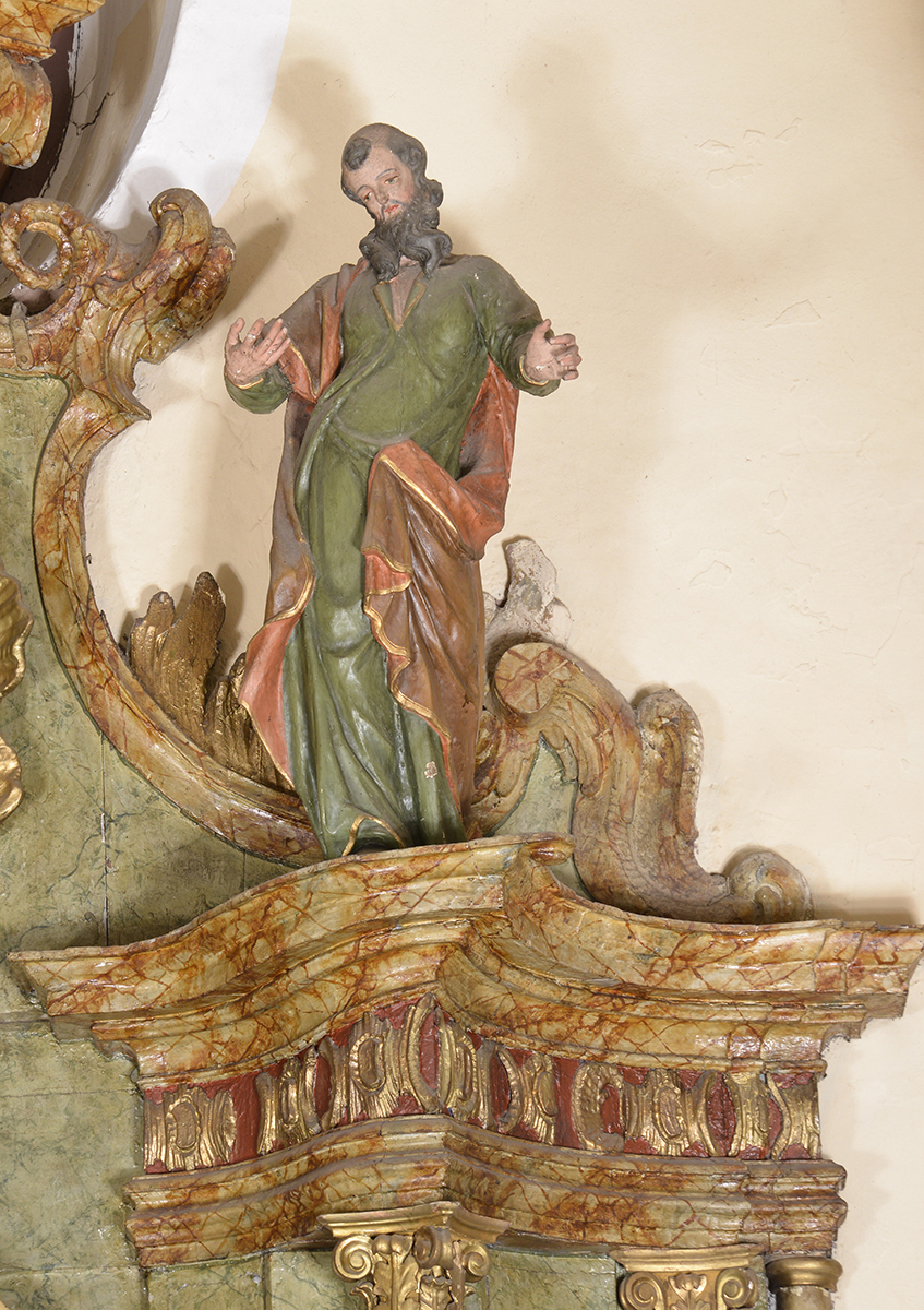 The sculpture of Aaron (Croatian Conservation Institute Photo Archive, photo by Jurica Škudar, 2017)