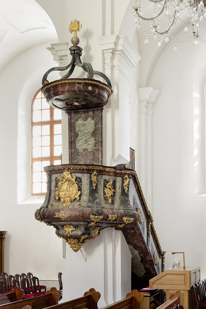 Varaždin Cathedral, pulpit (Croatian Conservation Institute Photo Archive, photo by Goran Tomljenović, 2018)