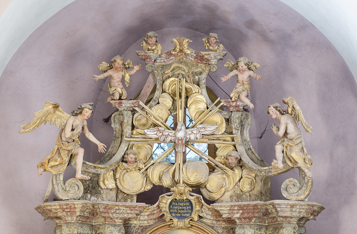 Taborsko, side altar of Saint Joseph, detail (Croatian Conservation Institute Photo Archive, photo by Goran Tomljenović, 2018)