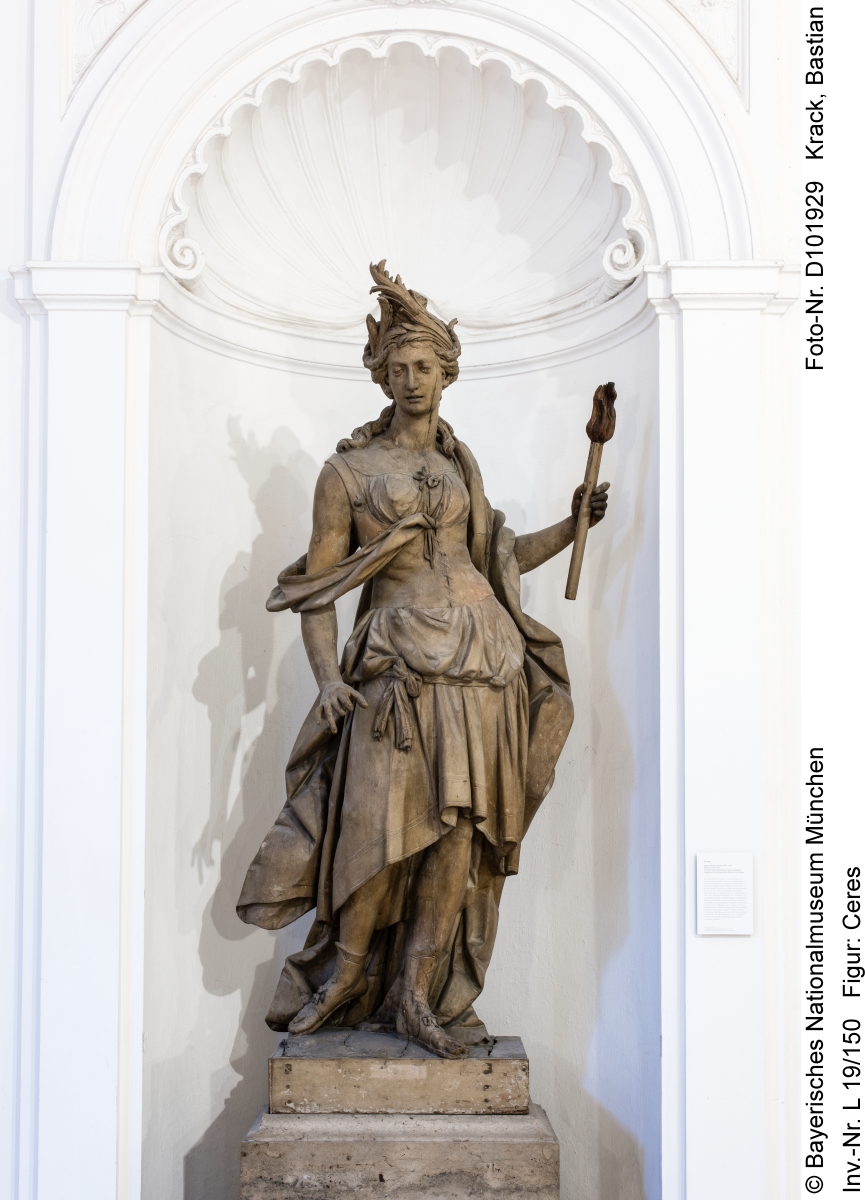 The sculpture of Ceres of the former Törring Palace in Munich in the Bavarian National Museum in Munich